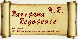 Marijana Regojević vizit kartica